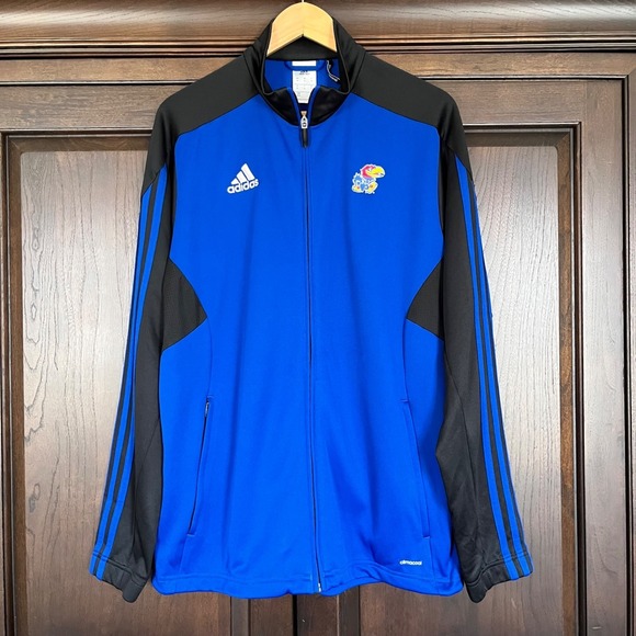 adidas Other - ADIDAS‎ Climacool Kansas Jayhawks NCAA Basketball Big 12 Zip Up Jacket Mens Sz M